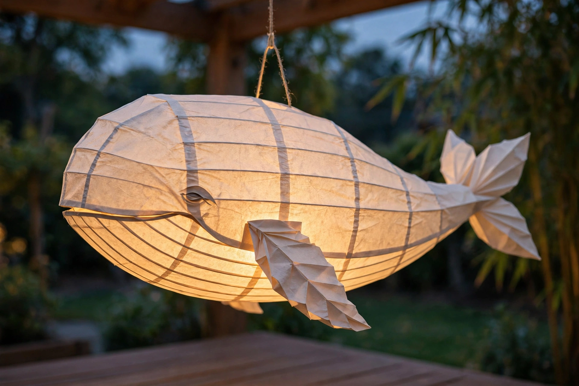 A Paper Lantern Shaped Like a Whale