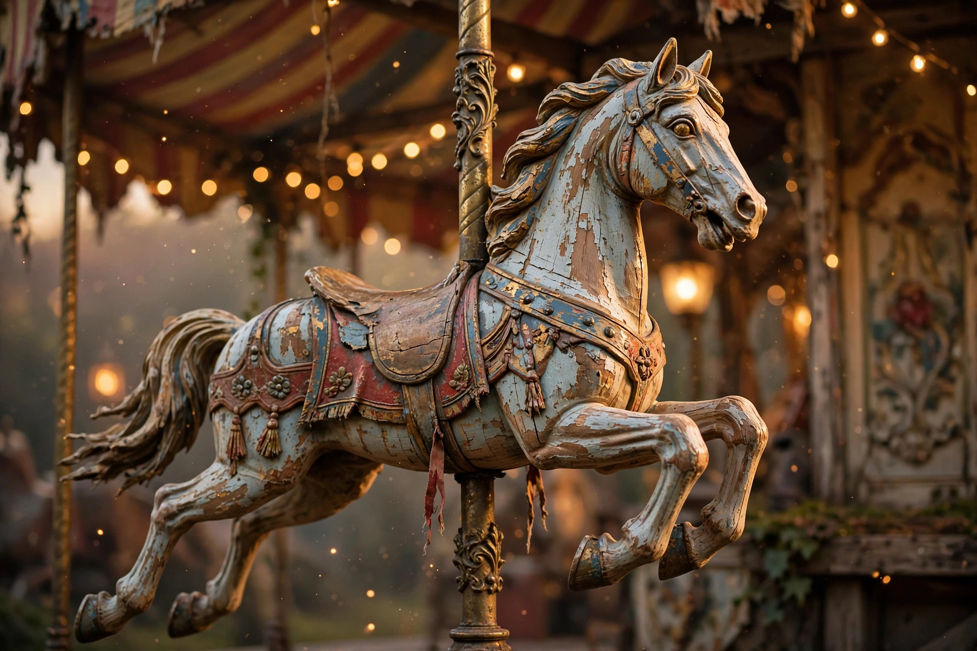 Carousel Horse Mid-Gallop
