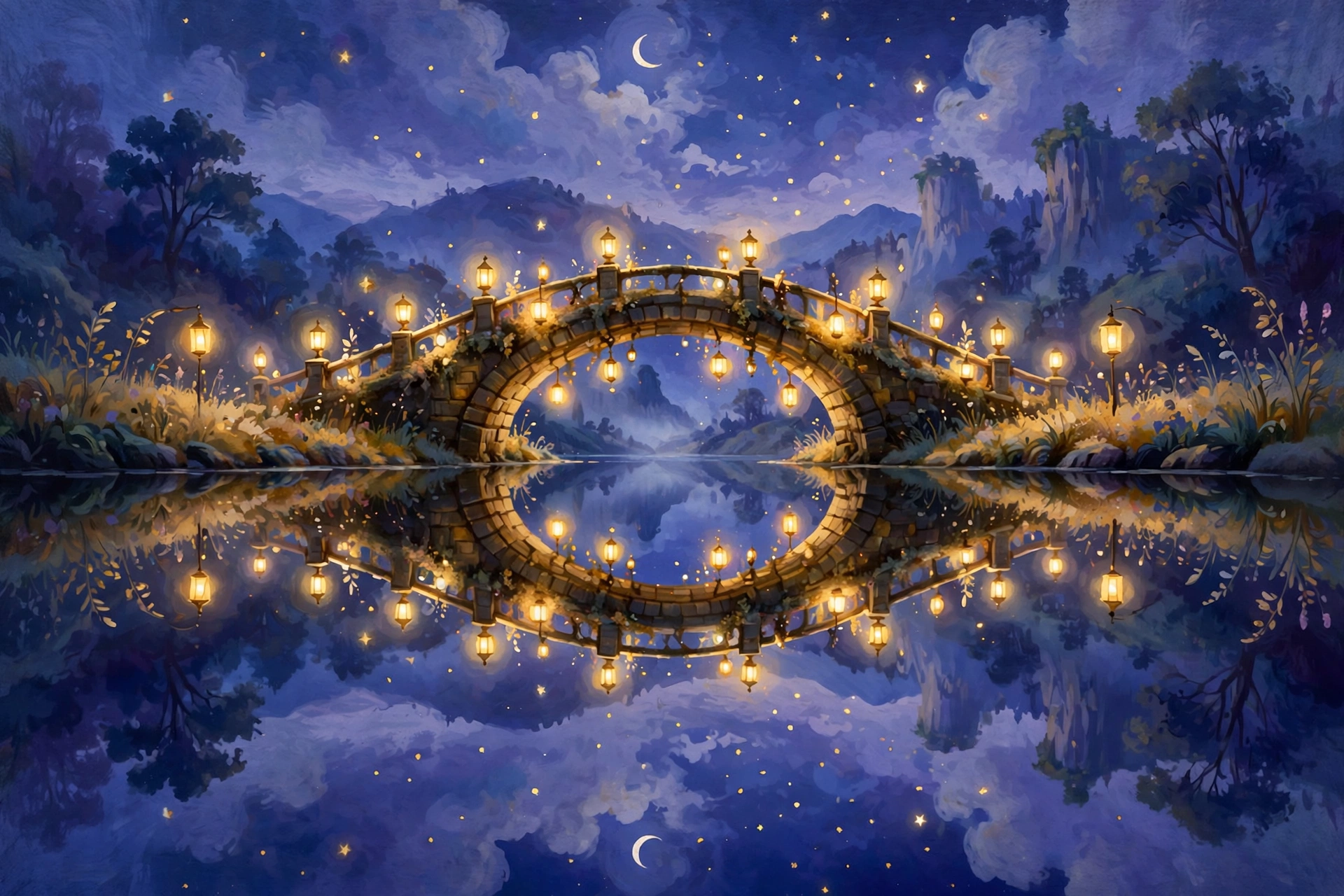 Mirror Bridge at Twilight