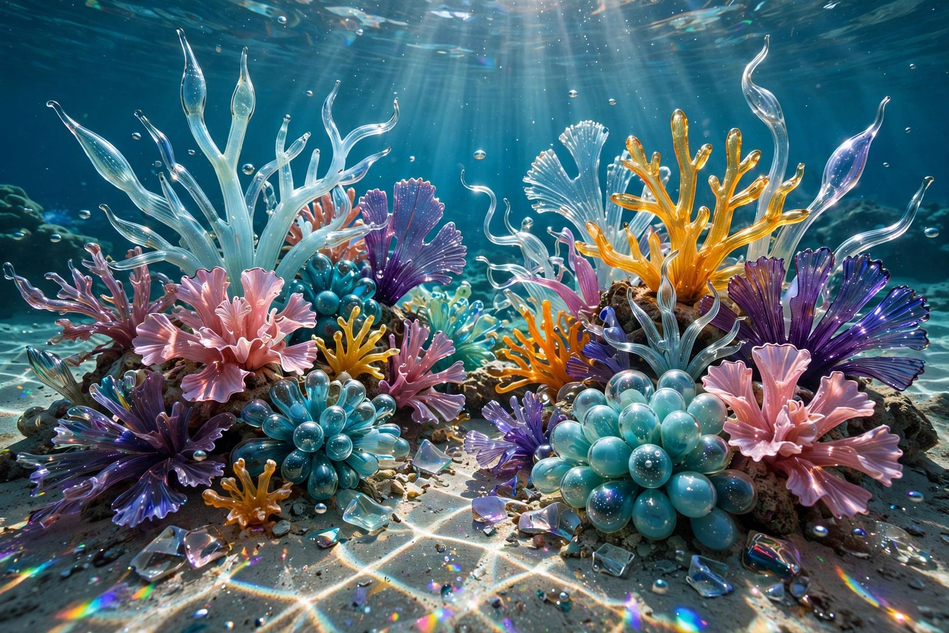 Blown Glass Coral Reef