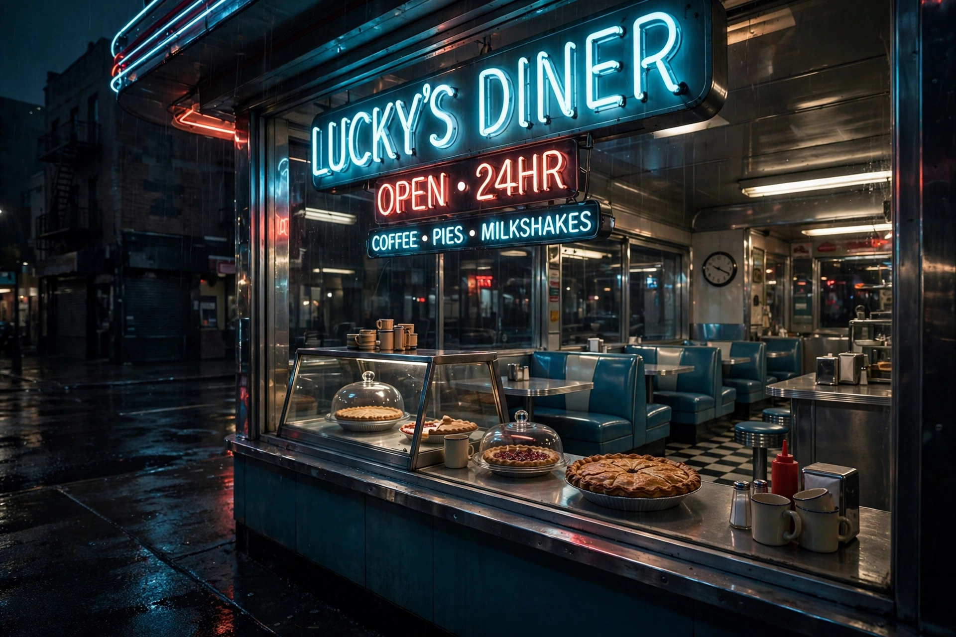 Empty Diner at 3AM