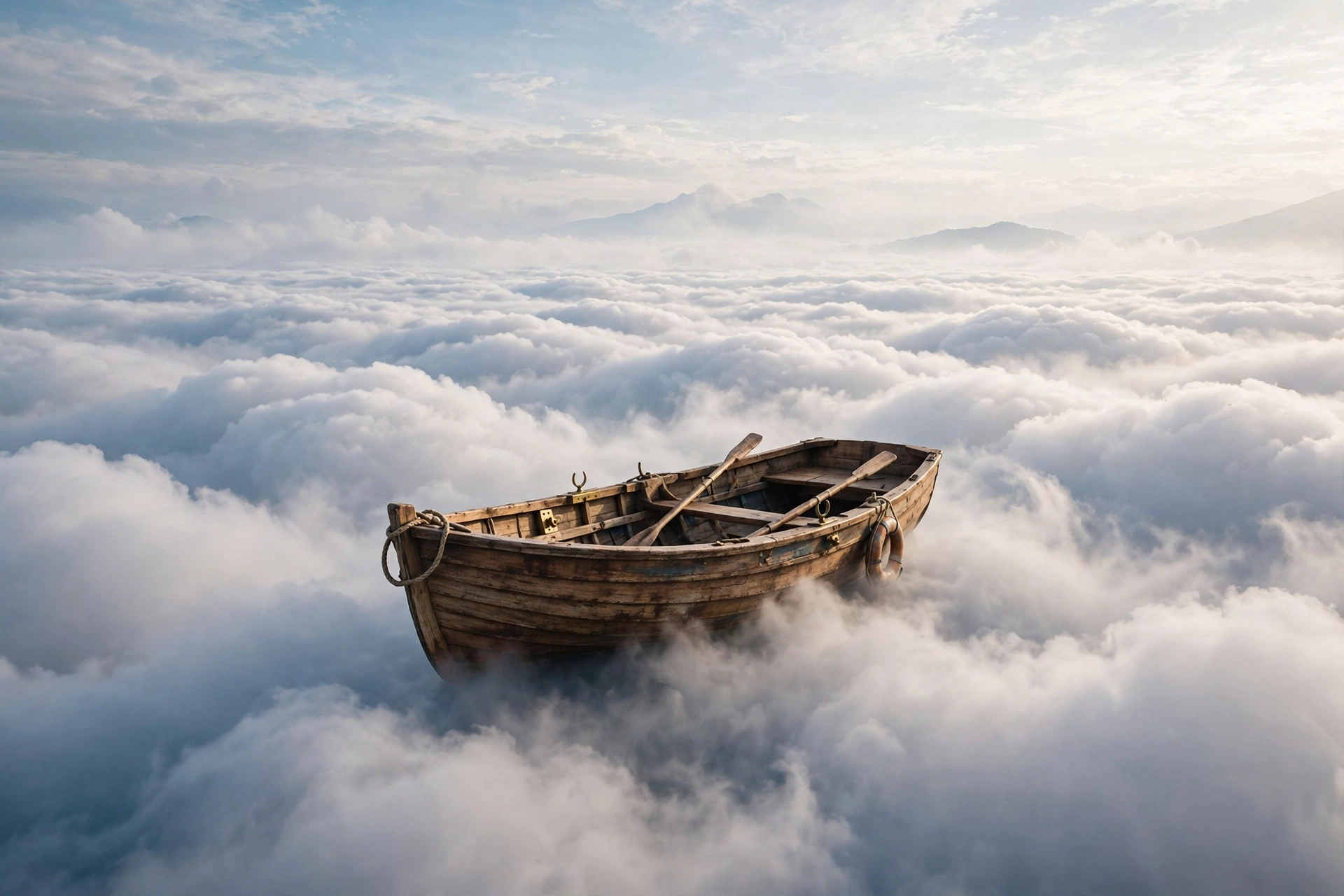 Rowboat on a Sea of Clouds