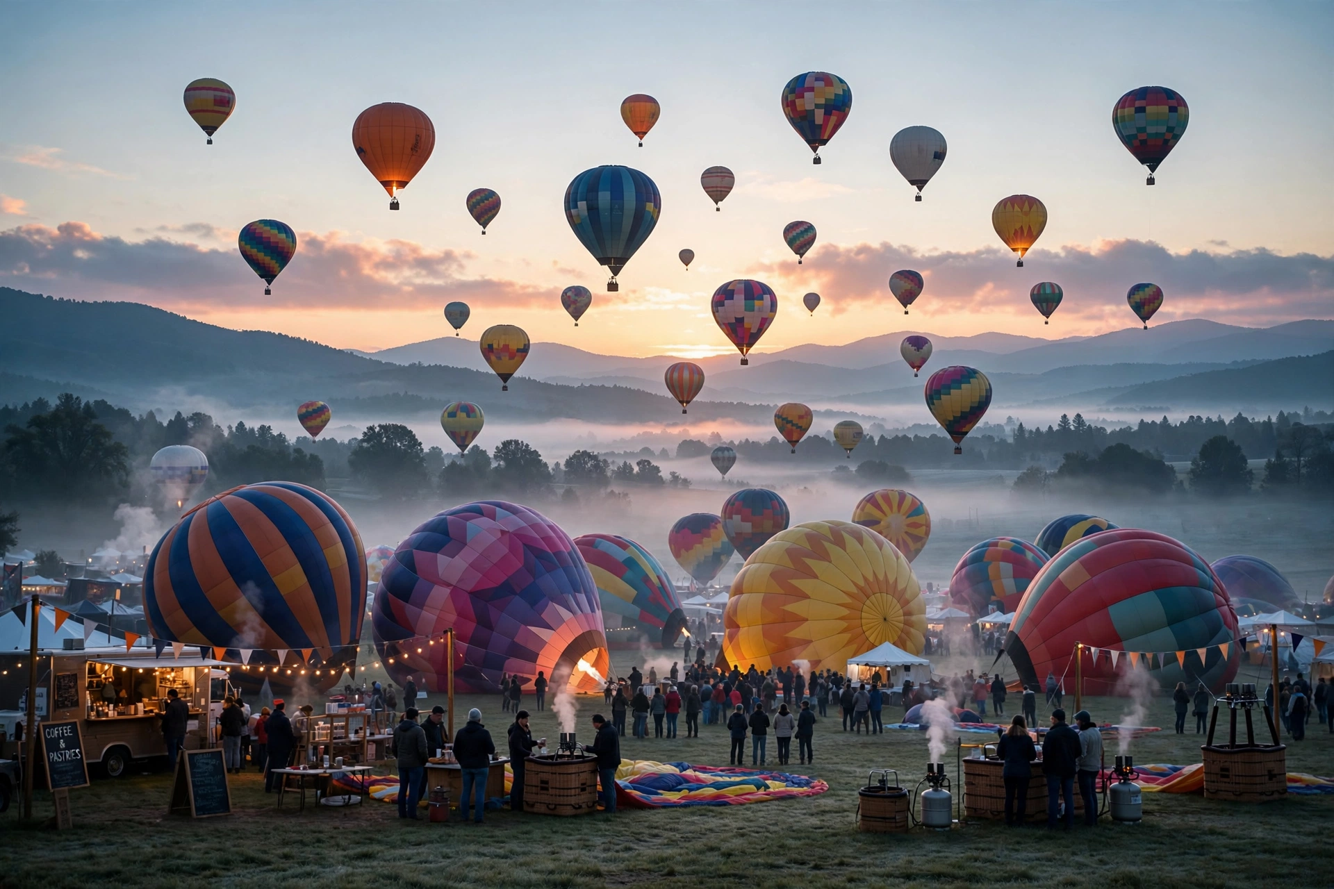 Hot Air Balloon Festival at Dawn