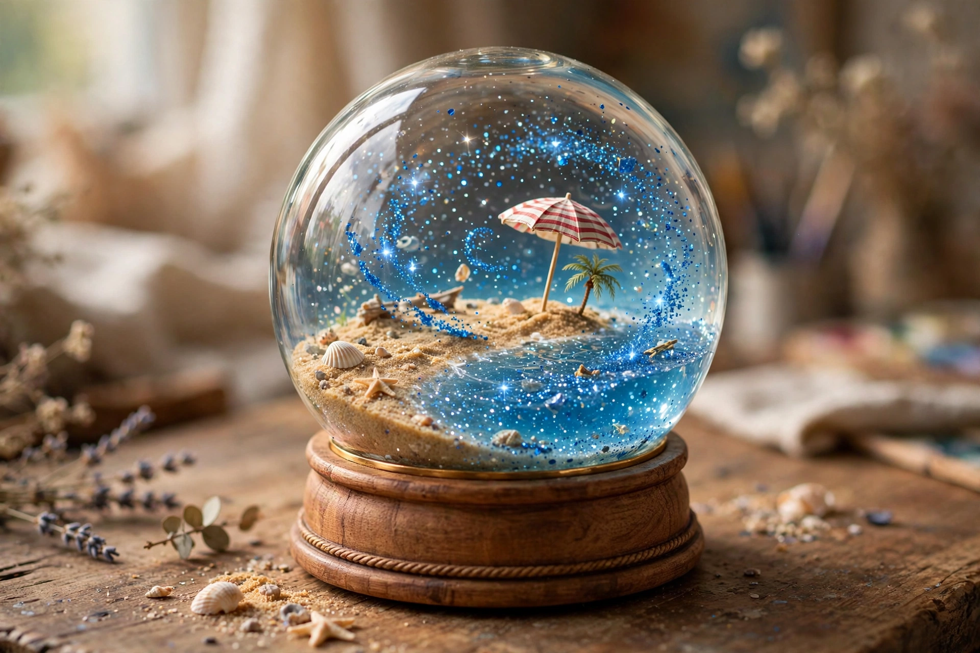 Snow Globe With a Tiny Beach