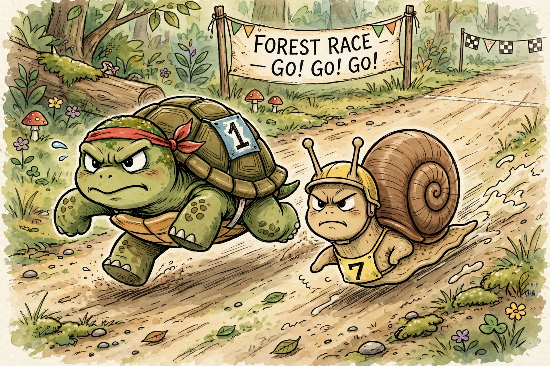 Turtle and Snail Race