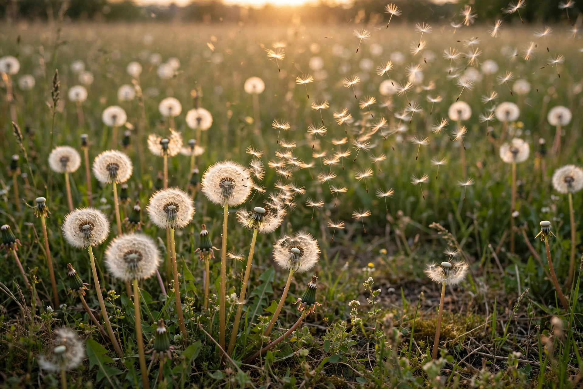 Dandelions Mid Seed Release