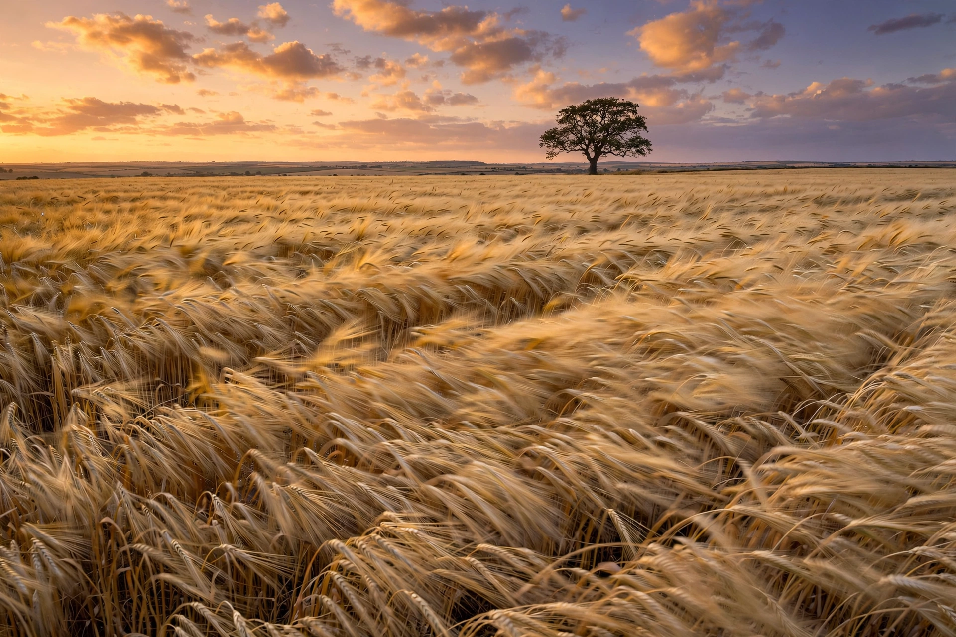Golden Wheat in the Wind