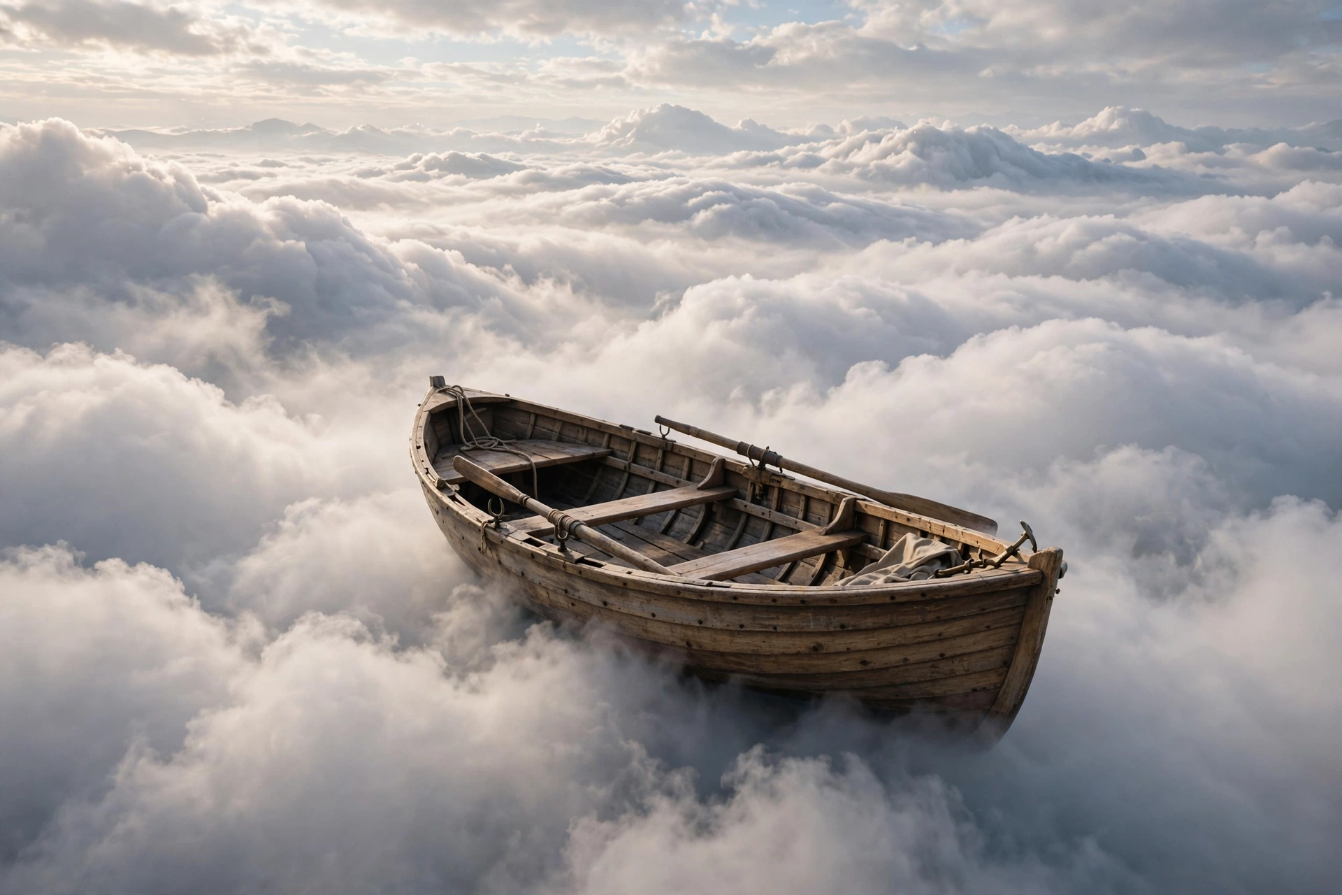 Rowboat on a Sea of Clouds