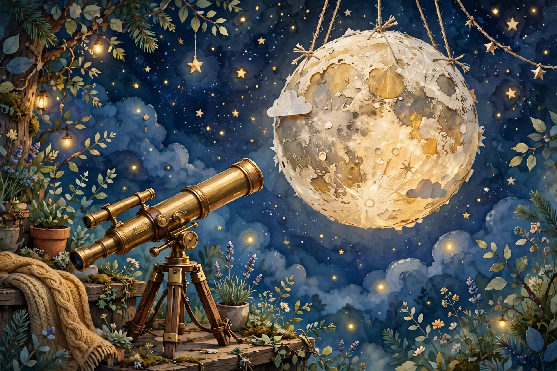Telescope Pointed at a Paper Moon