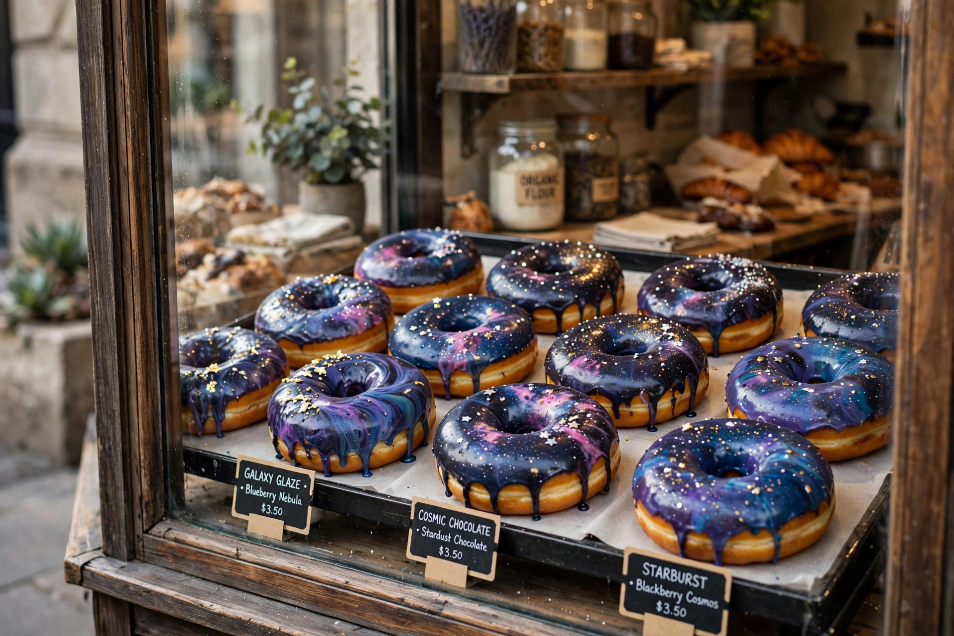 Galaxy Glazed Donuts