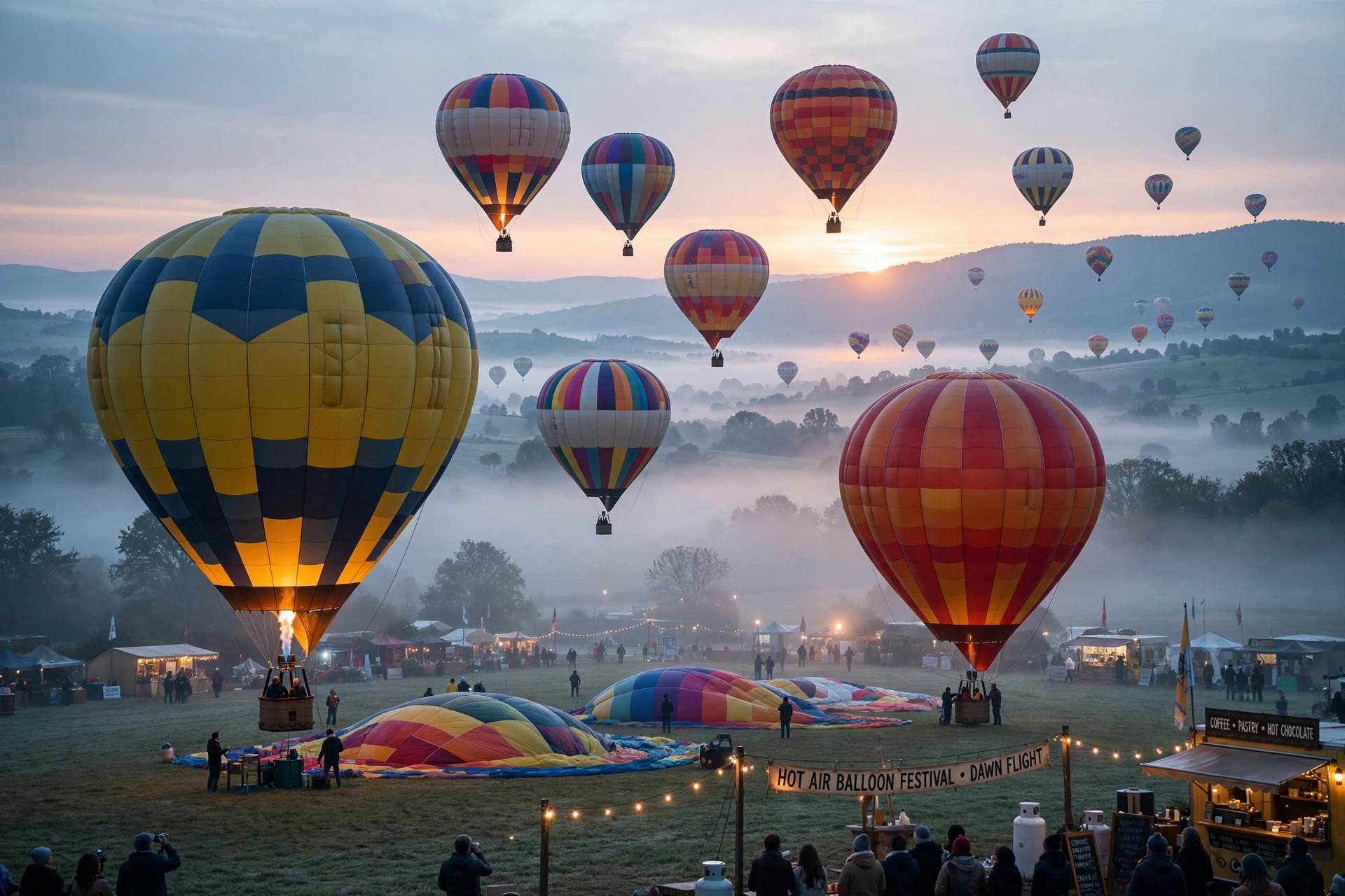 Hot Air Balloon Festival at Dawn