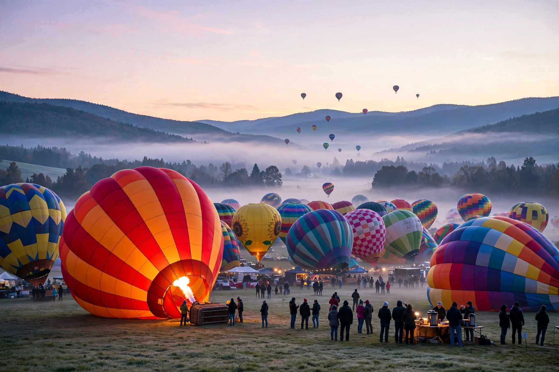 Hot Air Balloon Festival at Dawn